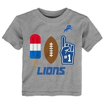 Toddler Gray Detroit Lions Americana Pop T-Shirt
