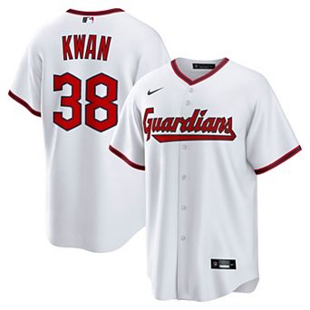 Men's Nike Steven Kwan White Cleveland Guardians Home Replica Jersey