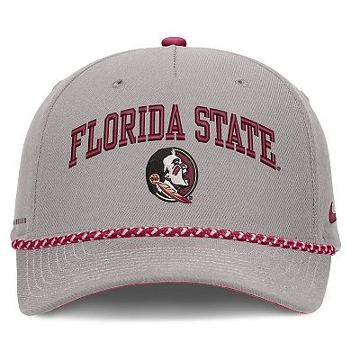 Unisex Nike Gray Florida State Seminoles Primetime Rise Rope Adjustable Hat