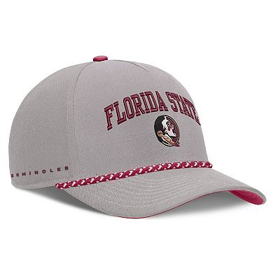Unisex Nike Gray Florida State Seminoles Primetime Rise Rope Adjustable Hat