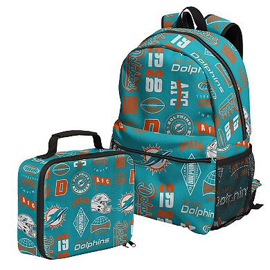 Outerstuff Miami Dolphins Backpack and Lunchbox Set