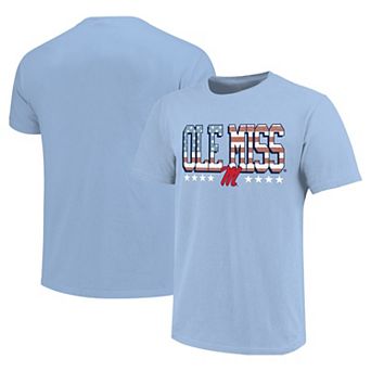Youth Light Blue Ole Miss Rebels Americana Flag T-Shirt