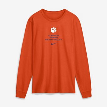 Men's Nike Orange Clemson Tigers 2026 Sideline Dri-FIT Long Sleeve T-Shirt