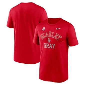 Men's Nike Scarlet Ohio State Buckeyes Primetime Arch Mantra Legend Dri-FIT T-Shirt