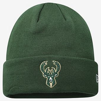 Men's New Era Hunter Green Milwaukee Bucks OTC Cuffed Knit Hat