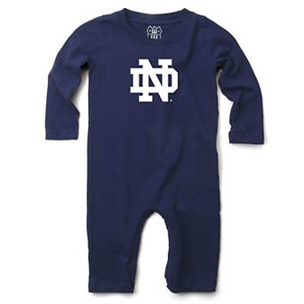 Infant Wes & Willy Navy Notre Dame Fighting Irish Long Sleeve Romper
