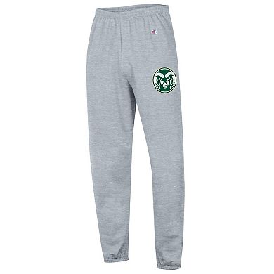 Men's Champion Heather Gray Colorado State Rams Powerblend Fleece Team Sweatpants