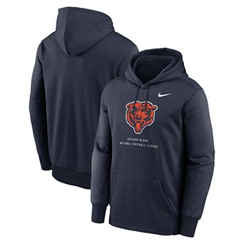 Men's Nike Navy Chicago Bears Toss Sweep Therma-FIT Hoodie