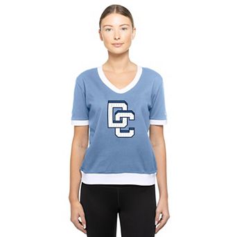 Women's New Era Blue Washington Nationals City Connect Rhinestone V-Neck T-Shirt