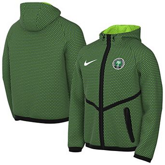 Men's Nike Green Nigeria National Team 2026 Anthem Mesh Dri-FIT Full-Zip Hooded Jacket