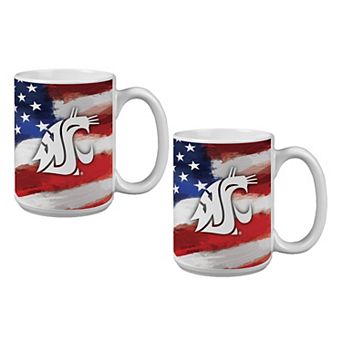 Washington State Cougars Two-Pack 15oz. Americana Mug Set