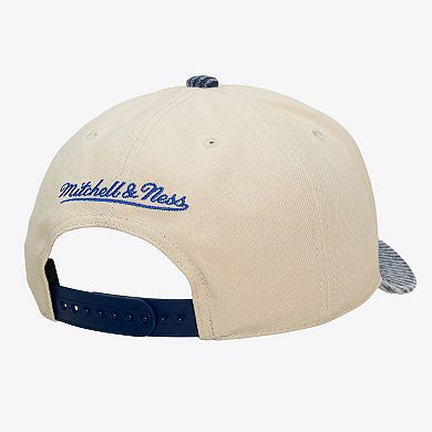 Men's Mitchell & Ness Cream/Blue Orlando Magic Washed Corduroy Pro Crown Snapback Hat