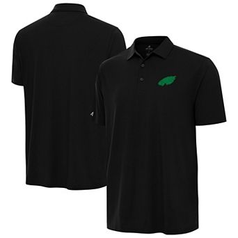 Men's Antigua Black Philadelphia Eagles St. Patrick's Day Era Polo