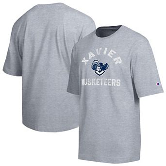 Men's Champion Heather Gray Xavier Musketeers Weathered Team T-Shirt