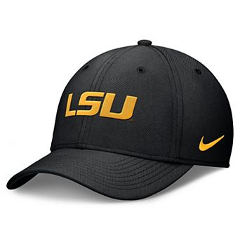 Men's Nike Black LSU Tigers Rise Swoosh Dri-FIT Flex Hat