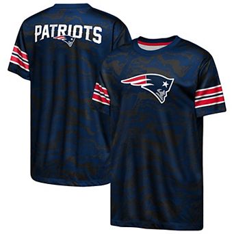 Youth Outerstuff Navy New England Patriots Slant Route Performance T-Shirt
