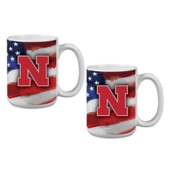 Nebraska Huskers Two-Pack 15oz. Americana Mug Set