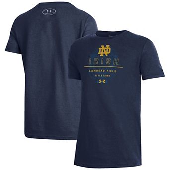 Youth Under Armour Navy Notre Dame Fighting Irish 2026 Shamrock Series Tonal Stadium Performance T-Shirt