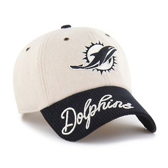 Women's '47 Natural/Black Miami Dolphins Rope Script Clean Up Adjustable Hat
