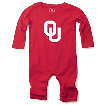 Infant Wes & Willy Crimson Oklahoma Sooners Long Sleeve Romper