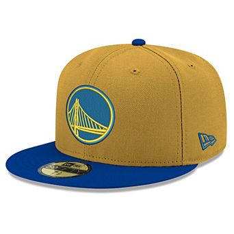 Men's New Era Gold Golden State Warriors Two-Tone 59FIFTY Fitted Hat