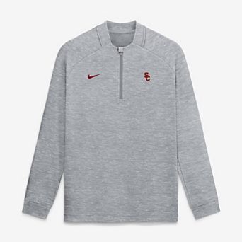 Men's Nike Gray USC Trojans Golf Par 5 Therma-FIT Half-Zip Pullover