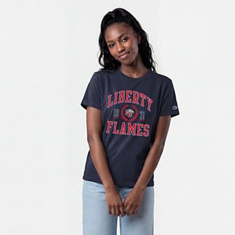 Women's Champion Navy Liberty Flames Lifestyle T-Shirt