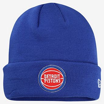 Men's New Era Blue Detroit Pistons OTC Cuffed Knit Hat