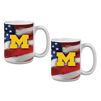 Michigan Wolverines Two-Pack 15oz. Americana Mug Set