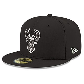 Men's New Era Black Milwaukee Bucks 59FIFTY Fitted Hat