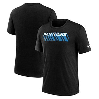 Men's Nike Heather Black Carolina Panthers Long Pass Tri-Blend T-Shirt