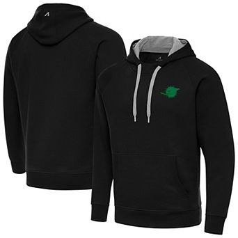 Men's Antigua Black Miami Dolphins St. Patrick's Day Victory Pullover Hoodie