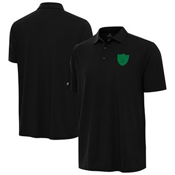Men's Antigua Black Las Vegas Raiders St. Patrick's Day Era Polo