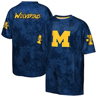 Youth Outerstuff Navy Michigan Wolverines Off-Side Sublimated T-Shirt
