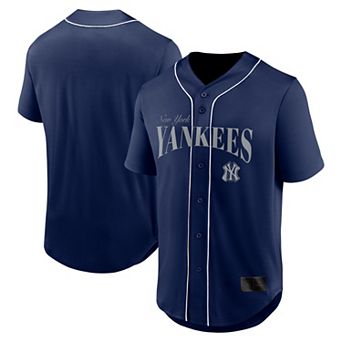 Men's Fanatics Navy New York Yankees Franchise Button-Up Fashion Top