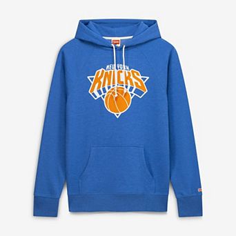 Unisex Homage Blue New York Knicks Logo Tri-Blend Raglan Hoodie