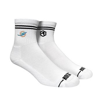 Unisex Rock Em Socks Miami Dolphins Casual Stripe Quarter-Length Socks