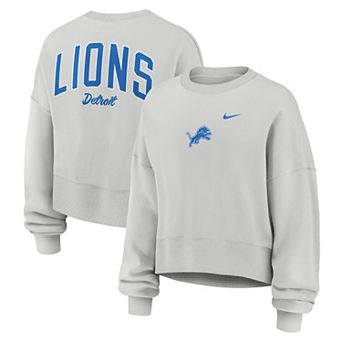 Women's Nike Gray Detroit Lions Oversized Primetime Phoenix Fleece Sweatshirt
