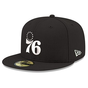 Men's New Era Black Philadelphia 76ers 59FIFTY Fitted Hat
