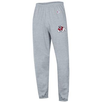 Men's Champion Heather Gray Fresno State Bulldogs Powerblend Fleece Team Sweatpants