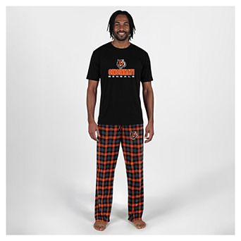 Men's Concepts Sport Black Cincinnati Bengals Big & Tall Highland Sleep Set