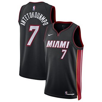 Unisex Nike Giannis Antetokounmpo Black Miami Heat Swingman Jersey - Icon Edition