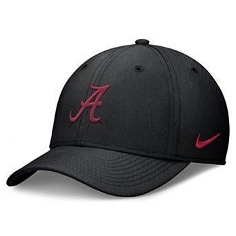 Men's Nike Black Alabama Crimson Tide Rise Swoosh Dri-FIT Flex Hat