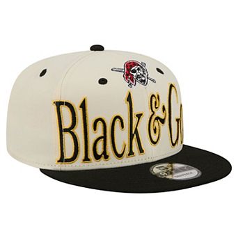 Men's New Era Cream Pittsburgh Pirates Oversized Slogan 9FIFTY Snapback Hat