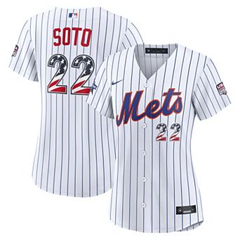 2026 All-Star Edition Stars & Stripes Women's New York Mets Juan Soto Nike White Stadium Jersey