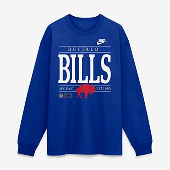 Men's Nike Royal Buffalo Bills Red Zone Long Sleeve Max90 T-Shirt