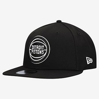 Men's New Era Black Detroit Pistons Team 9FIFTY Snapback Hat