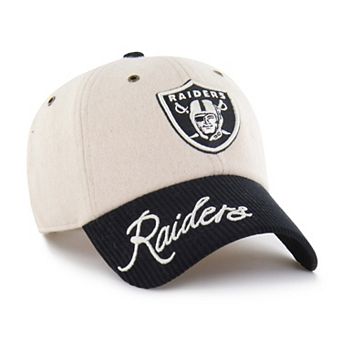 Women's '47 Natural/Black Las Vegas Raiders Rope Script Clean Up Adjustable Hat