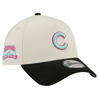 Men's New Era Cream Chicago Cubs Stadium Chrome 9FORTY A-Frame Adjustable Hat