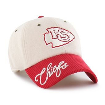 Women's '47 Natural/Red Kansas City Chiefs Rope Script Clean Up Adjustable Hat